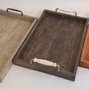 Plateau de service, poignées porcelaine