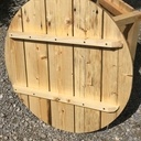 Table basse extérieure, plateau rond