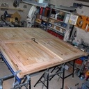 Assemblage des doubles portes réalisé au dessus de la combi!...