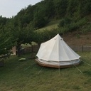 Une terrasse octogonale pour notre tente sibley