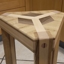 Tabouret  type marqueterie