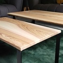 Tables basses gigognes, frêne olivier