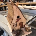 Nichoir maison de fée musicienne