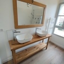 Meuble de salle de bain en chêne