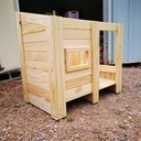 Niche en bois pour chien moyen