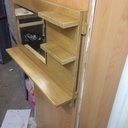 Miroir en chêne lamellé collé