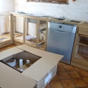 Pose des meubles bas : lave vaisselle, évier...