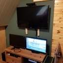 Support mural TV basculant