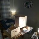 Table de nuit en pin