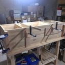 Meuble tv-hifi - chêne/blanc