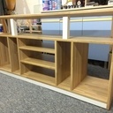 Meuble tv-hifi - chêne/blanc