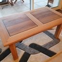 Table basse chêne noyer