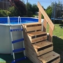 Escalier pour piscine hors sol