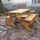 Banc tranformable en table