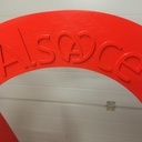 Sculpture « À cœur » logo Alsace