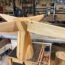 Table ovale deux essences