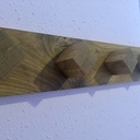 Porte manteau chêne avec bois de bout