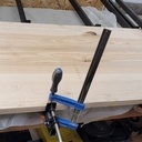 Table basse frêne et acier