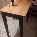 Table haute en chêne