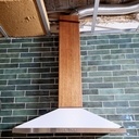 Masque évacuation extérieure hotte en bois de cèdre de récupération