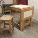 Table haute à rallonge