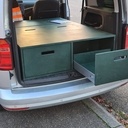 Aménagement d'un véhicule utilitaire type CADDY en Valchromat