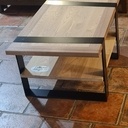 Table de salon bois métal