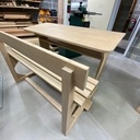 Banc d'écolier en chêne massif