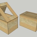 Une boite de rangement, mais pas que, elle se fait aussi support pour PC portable.