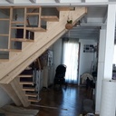 Escalier quart tournant double limon central V2