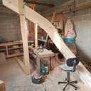 Essai échiffre escalier débillardé 1/4 tournant