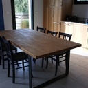 Table chêne et métal