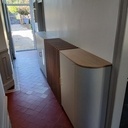 Meuble à chaussures et cache radiateur