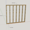 Simple claustra en pin du nord