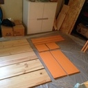 Table avec plateaux dépliant