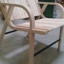 Fauteuil en bois cintrée