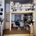 Mezzanine bibliothèque atelier