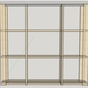 Rangement Derrière Commode Bébé (transformable en étagère de bureau)