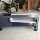 Table basse sur roulette