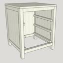 Bureau et caisson à tiroirs