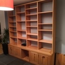 Conception,fabrication et montage d'une bibliothèque en hêtre étuvé