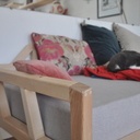 Canapé en frêne (3 places, assise 190x80cm)