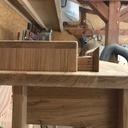 Coiffeuse en chêne massif