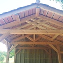 Abri voitures en douglas et chene