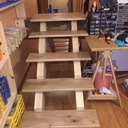 Escalier en sapin et chêne