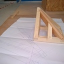 Maquette charpente arêtier régulier