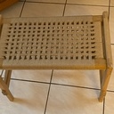 Banc assise tressée fil de jute