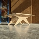 Table basse AXXO en châtaigner format Kotatsu