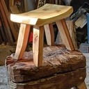 Petit tabouret d'accacia
