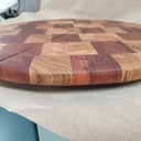 Plat à pizza en bois de bout